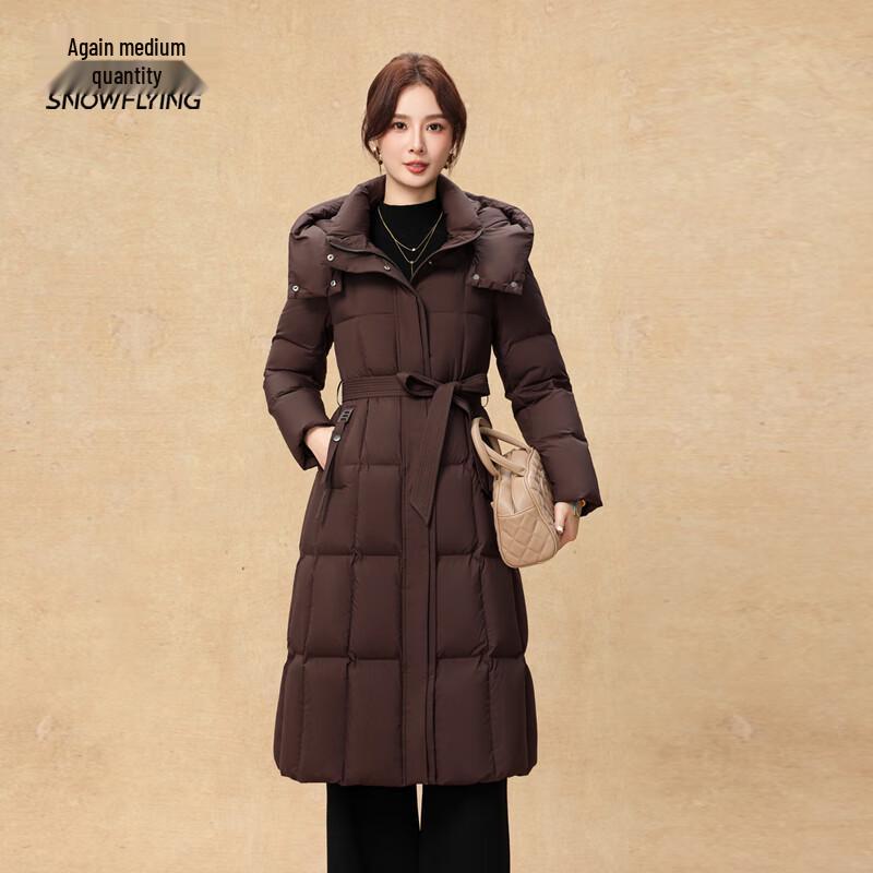 Women's Long Hooded Duck Down Puffer Jacket