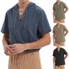 Summer Mens Fashion Casual Comfort Solid Color Strap Short Sleeve T-Shirt Blouse