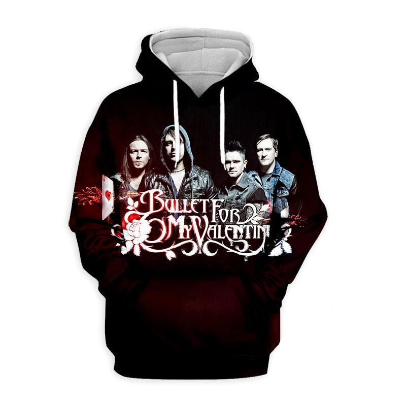 Bullet for My Valentine Rockband 3D-Druck Hoodies Herren Damen Übergroße Sweatshirts Hoodie Männliche Pullover Trainingsanzüge Herren Kleidung