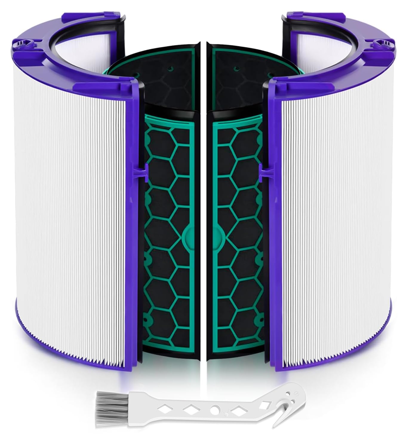 Набор сменных фильтров MSHNE для Dyson Air Glass HEPA-фильтр Угольный фильтр Совместим с Dyson Pure Очиститель воздуха Обогреватель Dyson Pure Cool