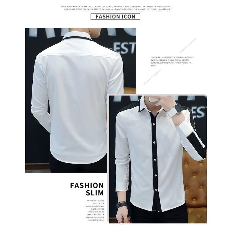 Chemise décontractée à manches courtes rayée coupe ample pour jeunes hommes