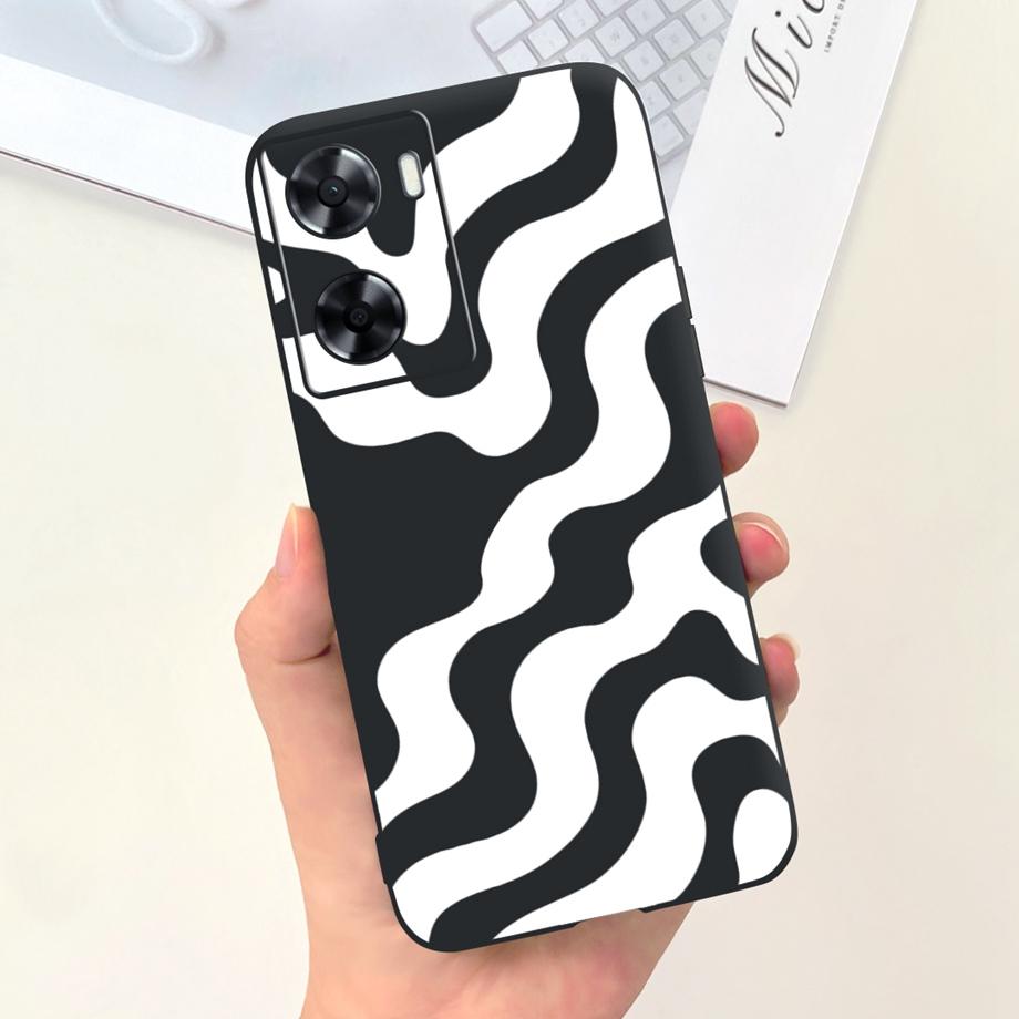 For OPPO A57 4G CPH2387 Case For OPPO A77 5G CPH2339 Soft Silicone Flower Phone Cover For OPPO A77S A57S A57e 2022 Funda TPU Bag