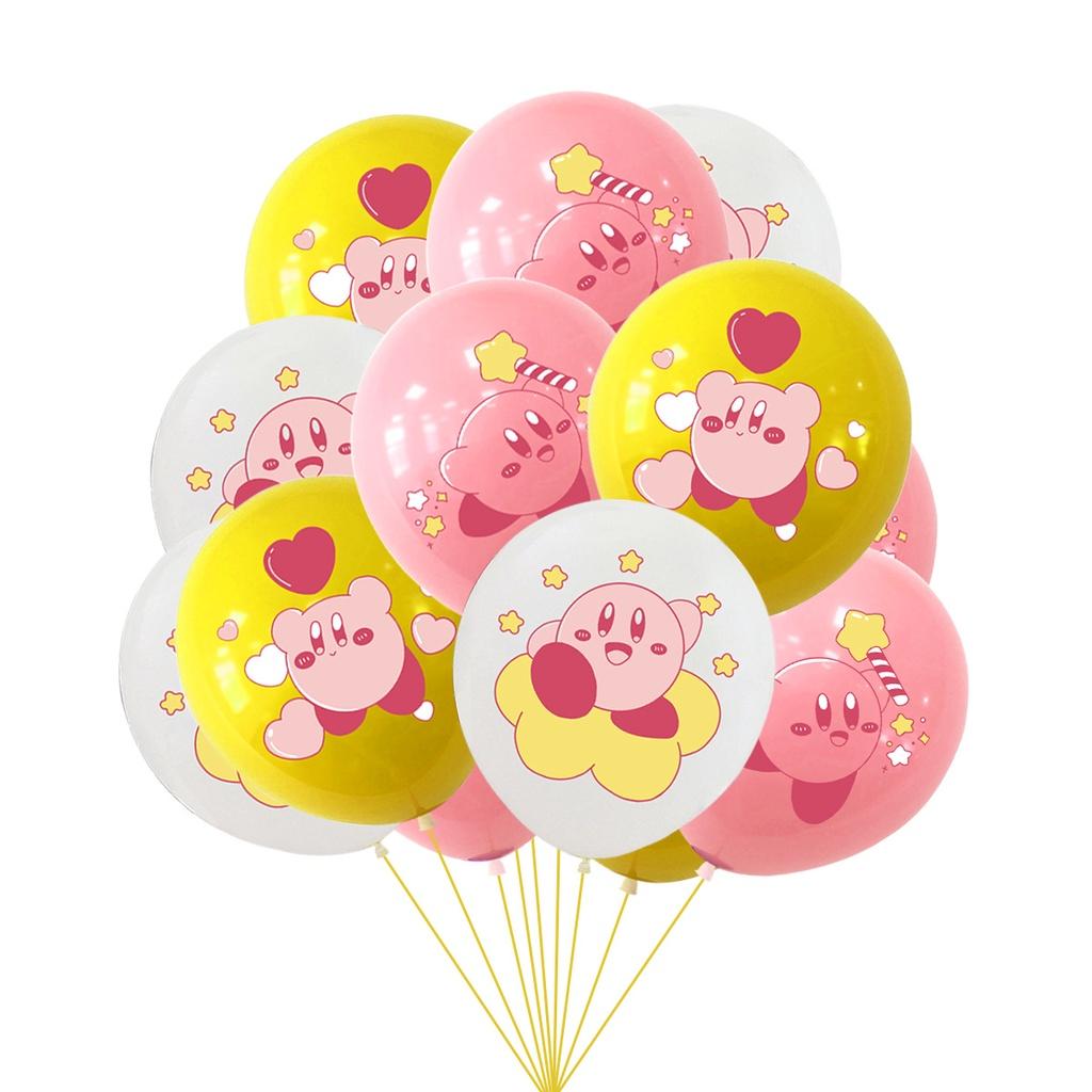 Buntes Kirby Geburtstagsparty Dekorations-Ballon-Set für Erwachsene und Kinder