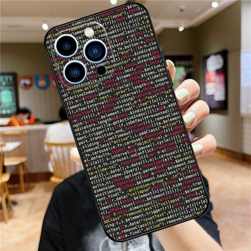 

Programming Languages Case For iPhone 17 16 14 13 12 11 15 Pro Max Mini Plus 16e 17 Air Bumper Cover Accessories iPhone 17