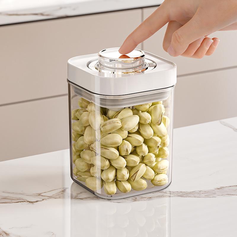 Press-Type Airtight Kitchen Container for Cereal & Grain Storage