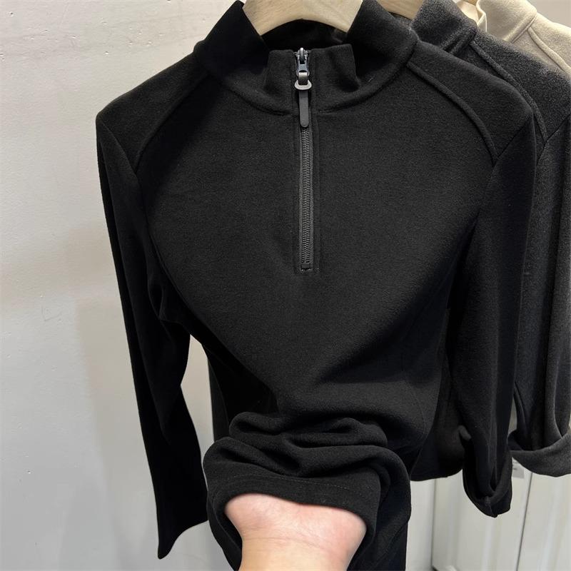 Classic Versatile Double-Sided Soft Brushed Long-Sleeve Base Layer Top - Warm & Stylish for Everyone!