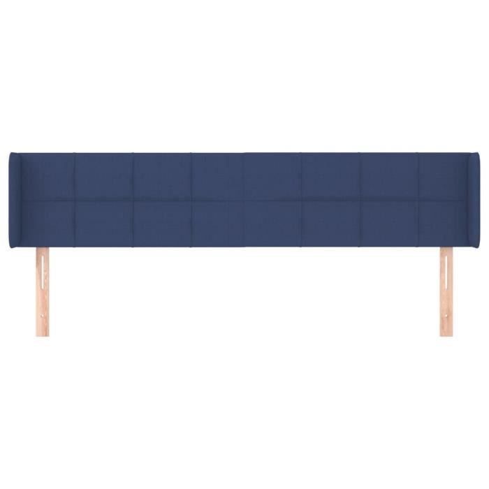VidaXL Tête de lit avec oreilles Bleu 163x16x78-88 cm Tissu3118780