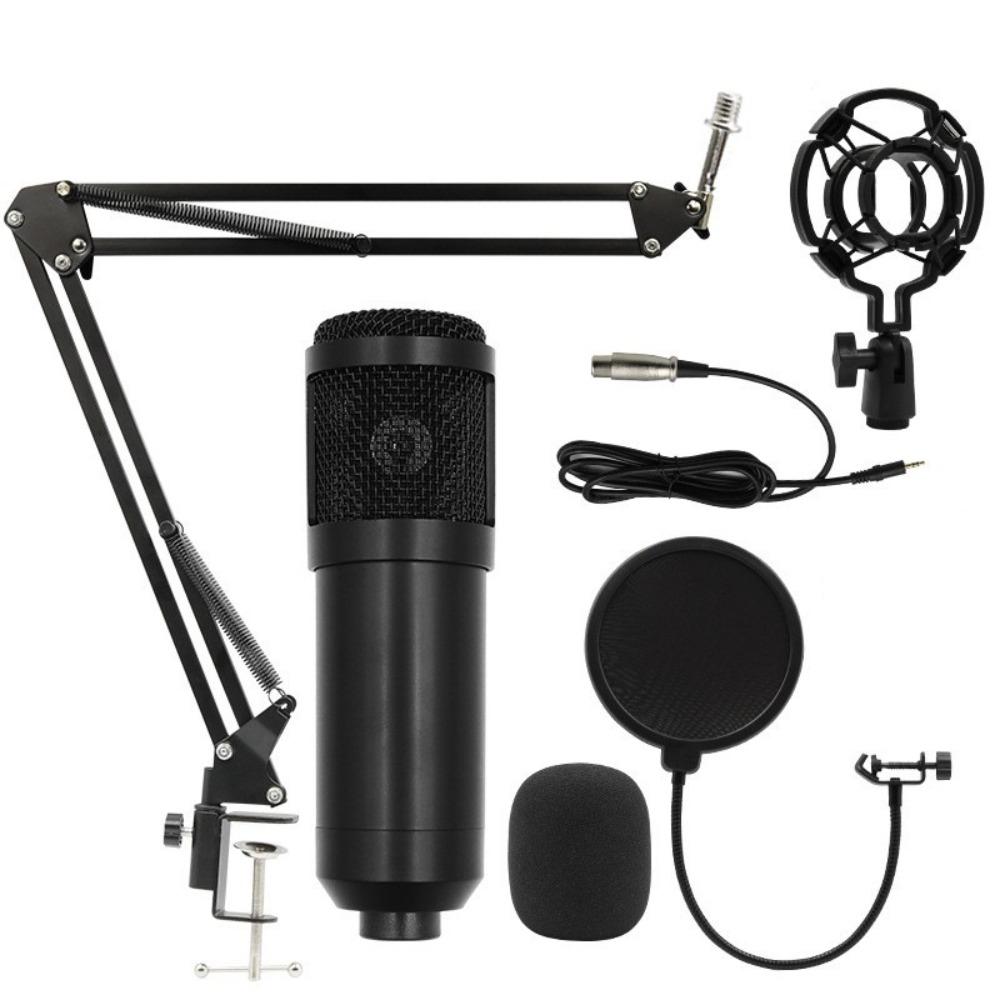 Computer Sound Card Condenser Microphone Kit Streaming Live Podcast Equipment Bundle  Karaoke