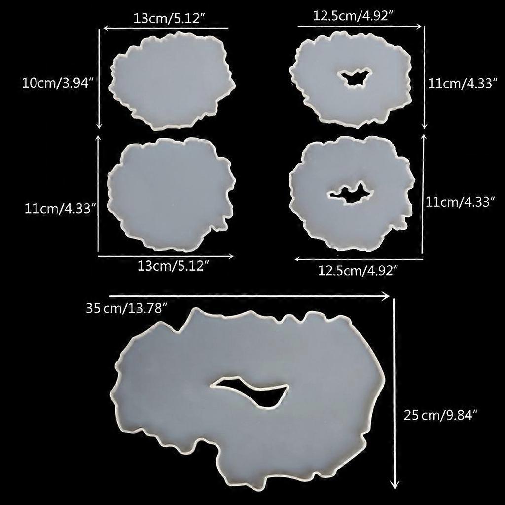 Coasters Shape Resin Silicone Molds for Epoxy Resin Casting DIY Mold for Coasters Shaped Toy Children Making Supplies