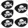 5Pcs Black Skull  Pirate Captain Cap Horror Felt Pirate Hat Party Supplies   Easter