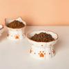 Ceramic Dogs Snack Water Bowls Elevated Pet Drinking Eating Feeders  Protect Pet's Spine