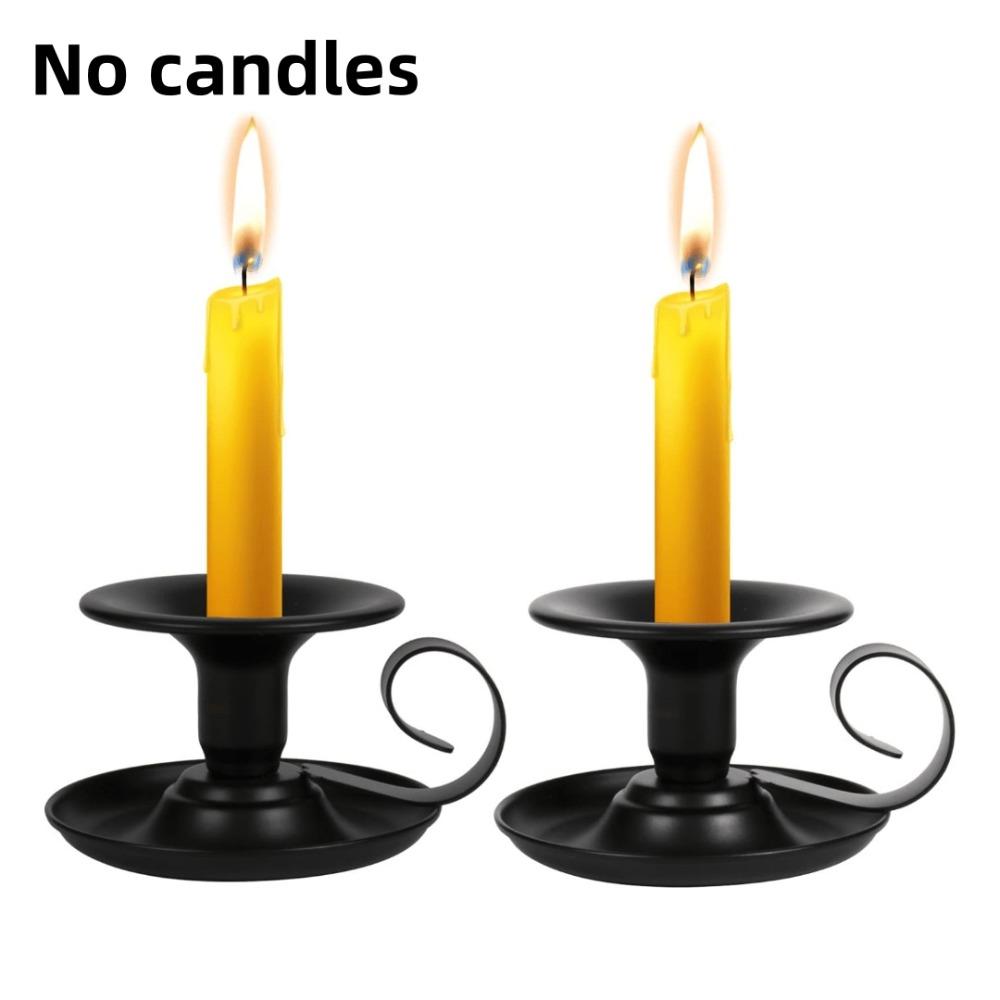 European-Style Tea Cup Candlestick Metal Iron Candle Base Tabletop Candle Holders Candlelight Dinner Props Simple Candle Stand