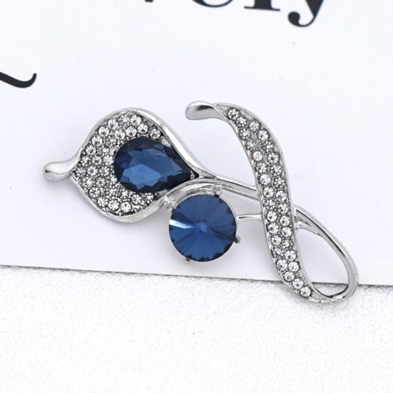 Elegant Brooch Pin Women Rhinestone Flower Pin, Sparkling Floral Lapel Daily Wear Jewelry Decorative Accessory for Coats Dresses Suits Vintage Badge