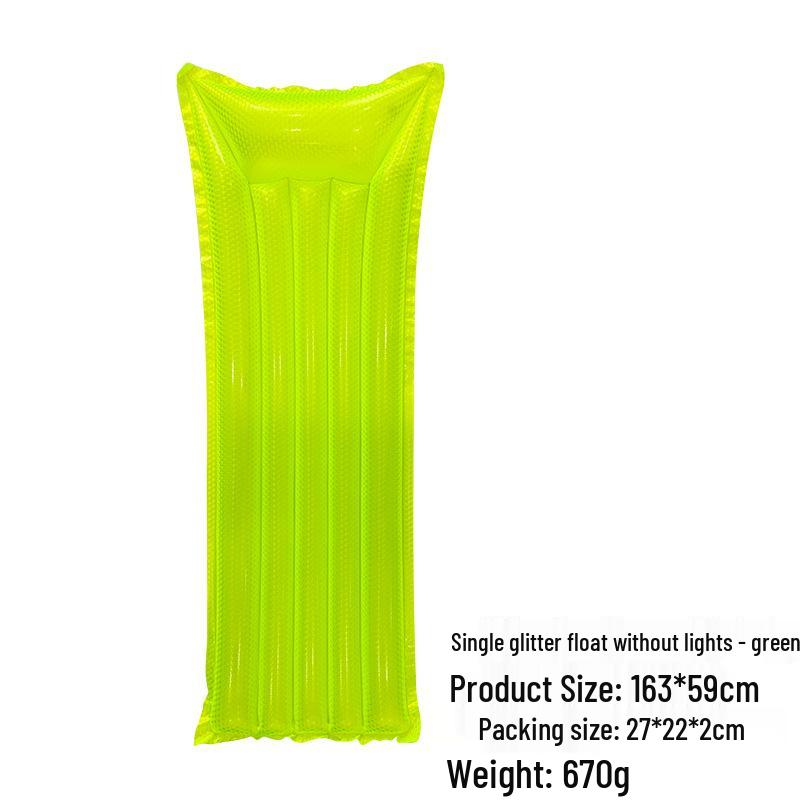 Inflatable PVC Float Recliner: Foldable Striped Swimming Bed