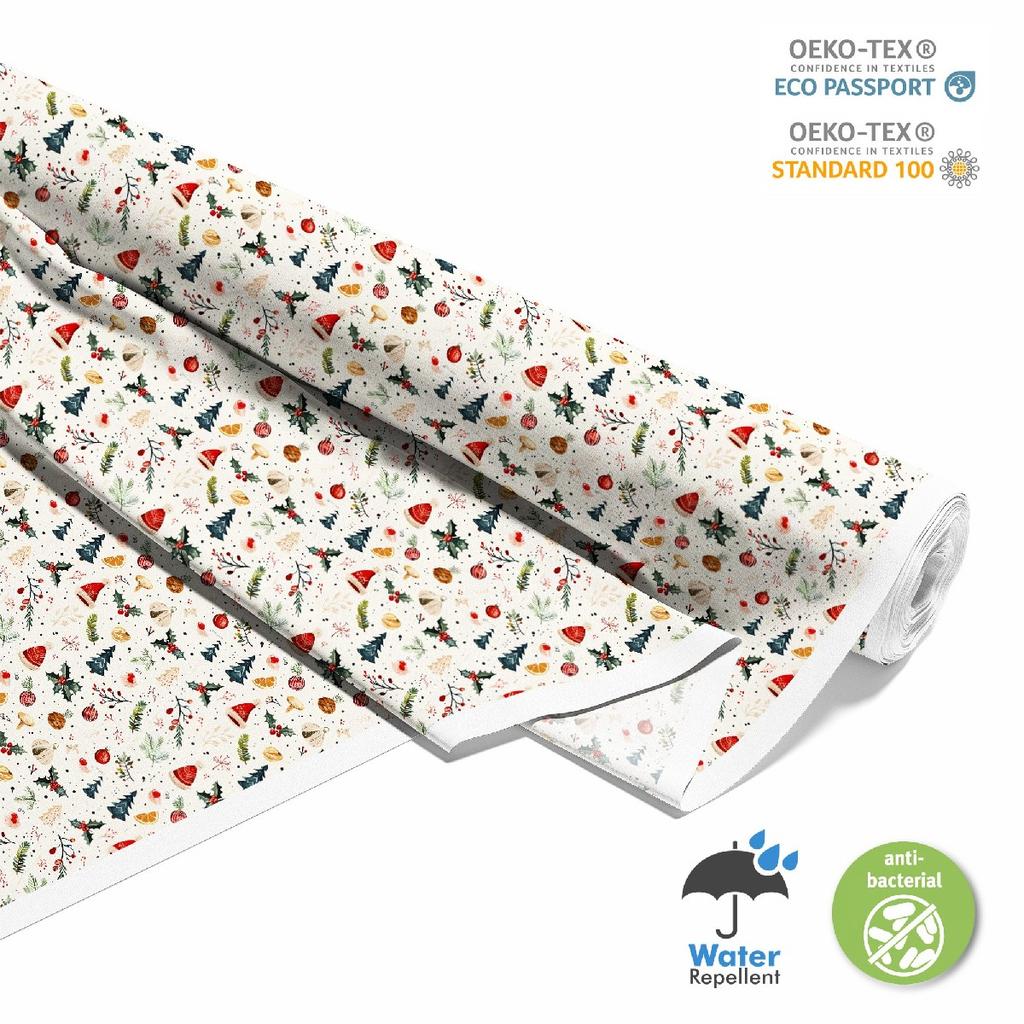 Outdoor Dekostoffe Oxford - Motiv Weihnachtsferien | Dx1876