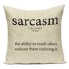 Motto Letters Printed Home Decor Cushion Covers Polyester Black White Pillow Cover Sofa Bed Car Decorative Pillow Case