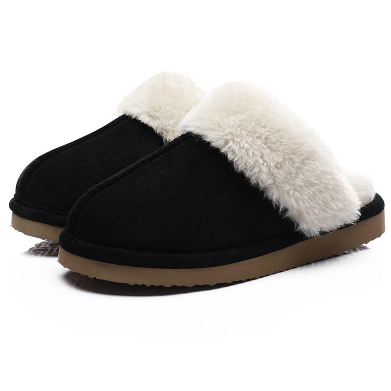 Fashion Kidmi Women's Slippers Soft Fluffy Fuzzy Slippers Ladies Winter House Slippers New Warm Shoes For Woman Comfortable Womens Shoes