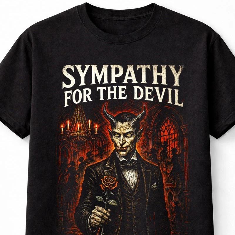 Sympathy For The Devil Gothic Horror Rock Graphic Unisex TShirt S