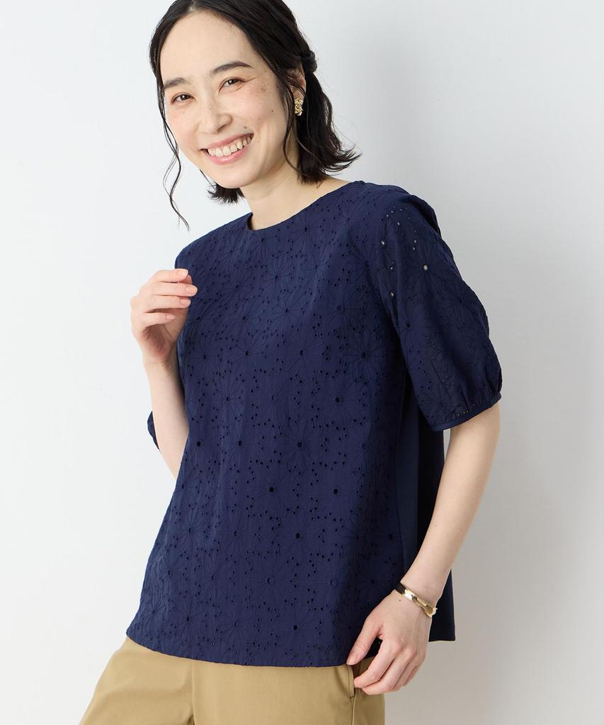 DECOY Embroidered 491214 Women's Pullover, Navy,