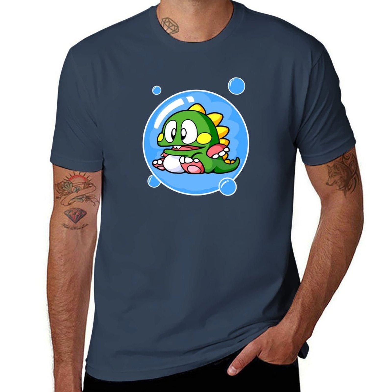 Bubble Bobble Tshirt Fashion Print Casual Short Sleeve S