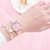 Kids Watches Pink Cute Children's Wristwatch Cartoon Pattern Quartz Watch Set for Girls Fashion Students' Clock