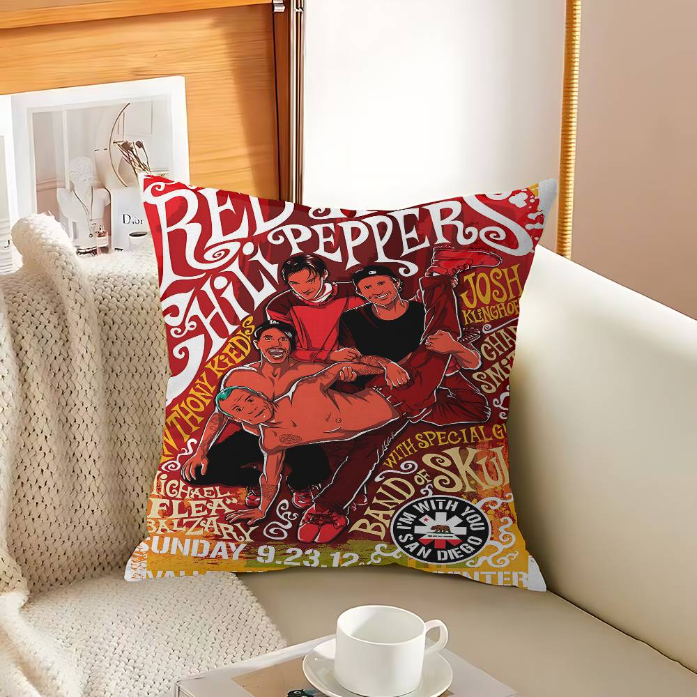 Rock Band Red Hot C-Chili P-Peppers Cushion Cover Polyester Sofa Cushions Decorative Throw Pillows Home Decoration Pillowcover