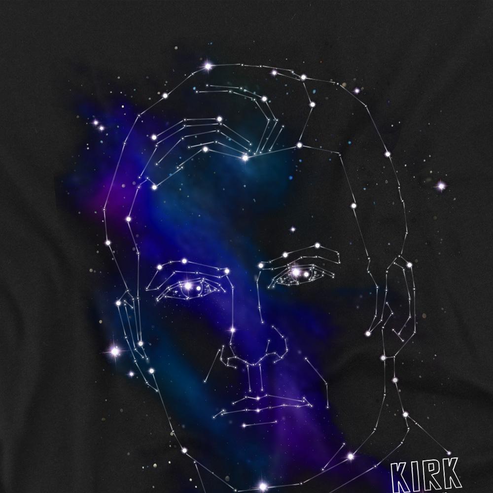 STAR TREK Mens Captain Kirk Constellations T-Shirt