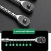 Adjustable Length Ratchet Spanner 90 Teeth Design Ergonomic Grip Professional Automotive Repair Ergonomic Handle Wrench