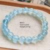 Natürlicher Blauer Topas Klare Runde Perlen Trendiges Unisex Armband Schmuck Party Geschenk 7mm 8mm AAAAAA