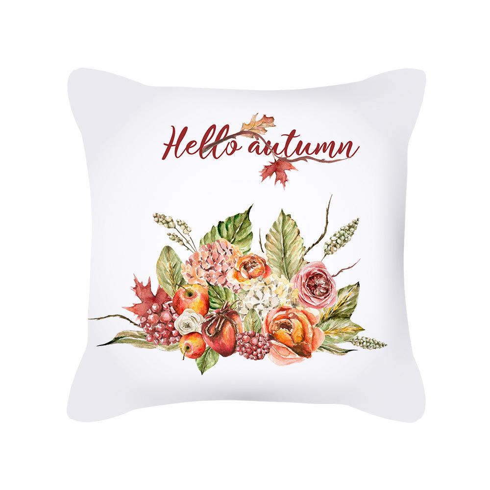 New Thanksgiving Truck Peach Skin Pillow Cover Ins Nordic Pillow Cushion Cover Home Furnishings