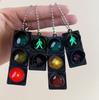 Modell Kreatives Auto LED Ampel Schlüsselanhänger Mini Elektronisches Fußgängersignal Schlüsselhalter Tasche Anhänger Neuheit Zubehör Geschenk