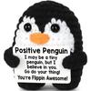 Mini Funny Handmade Emotional Positive Penguin Ornament Home Room Decoration Positive Crochet Animal Penguin Doll Christmas Gift