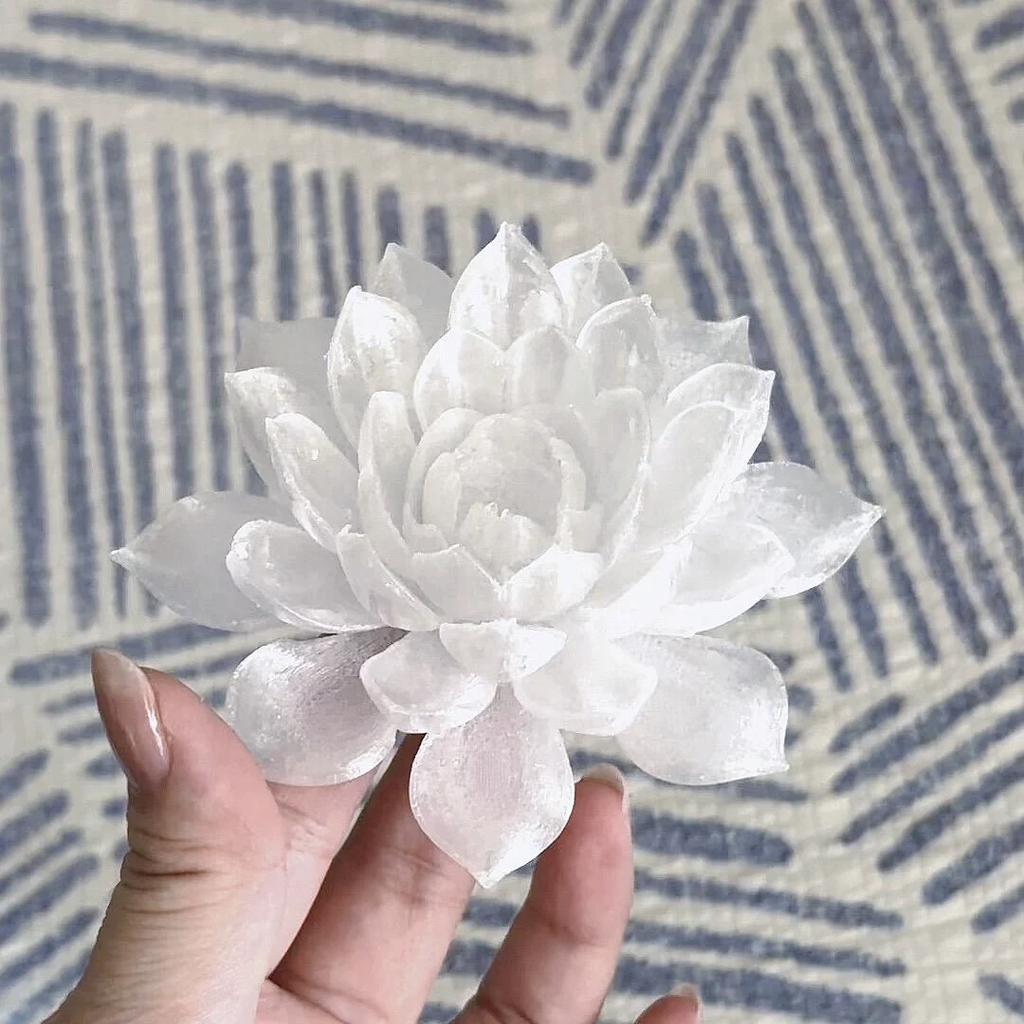  3d Printed Palm Sized Lotus Lantern Hanfu Photography Prop Glowing Water Lily Flower Decor For Mid-Autumn Festival Gift