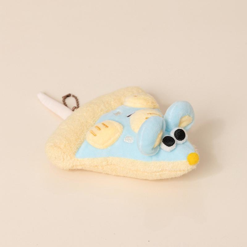 Niedliche Kreative Pizza-Maus Plüschtiere Weiche Gefüllte Mini-Cartoon-Maus Spielzeug Lustige Leckere Pizza Hängende Spielzeuge Schlüsselanhänger Taschen Dekor 14cm
