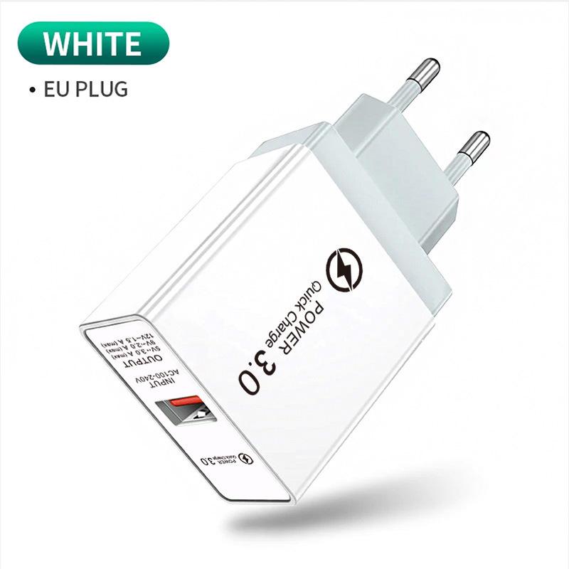 PD33W GaN QC3.0 Multi-Port Fast Charger, European Standard, 9V/12V Compatibility.