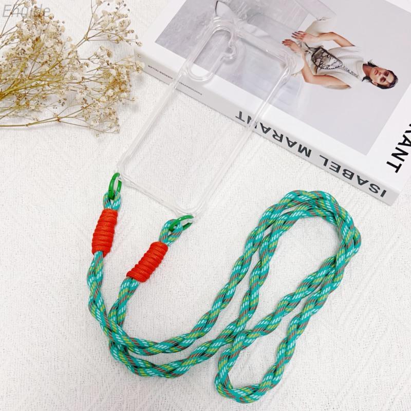 Four Corners Strap Case For Samsung Galaxy A56 A36 A16 A26 A55 S26 Ultra S25 FE Crossbody Cord Lanyard Shockproof Clear Cover