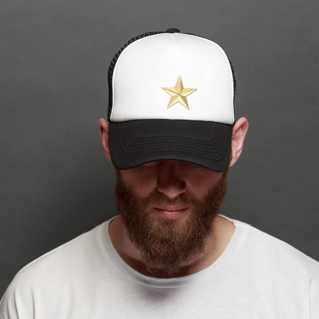 FOMIYES 12-teiliges Set Stern-Anstecknadeln, Gold, 0,8 x 0,8 Zoll, Stern-Accessoires, Pentagramm-Abzeichen, Party-Kostüm-Dekorationen, für den Unabhängigkeitstag