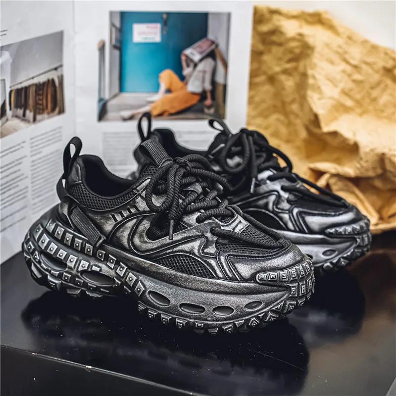 

Fashion Non-slip Sneaker 2026 Trend Versatile Casual Men Shoes Purple Platform Running Shoes Tenis Masculino Designer Shoes 44 чорний