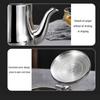 Stainless Steel Oil Filter Jug with Non-Drip Spout Heat-Resistant Kitchen Oil Container with Fine Mesh Rust-Proof Leak-Proof Essential Cooking Tool