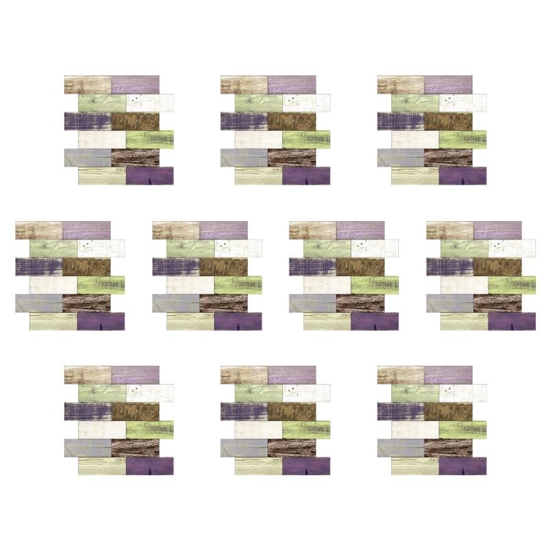 10pack Auto Adhesive 3D Brick Texture Wallpaper Waterproof PVC Decals For Backsplash And Feature Walls