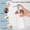 UNTIOR 400ml/14 oz Ceramic Liquid Soap Dispenser Lotion Pump Dispenser for Kitchen Bathroom Refillable Soap Dispenser Bottle