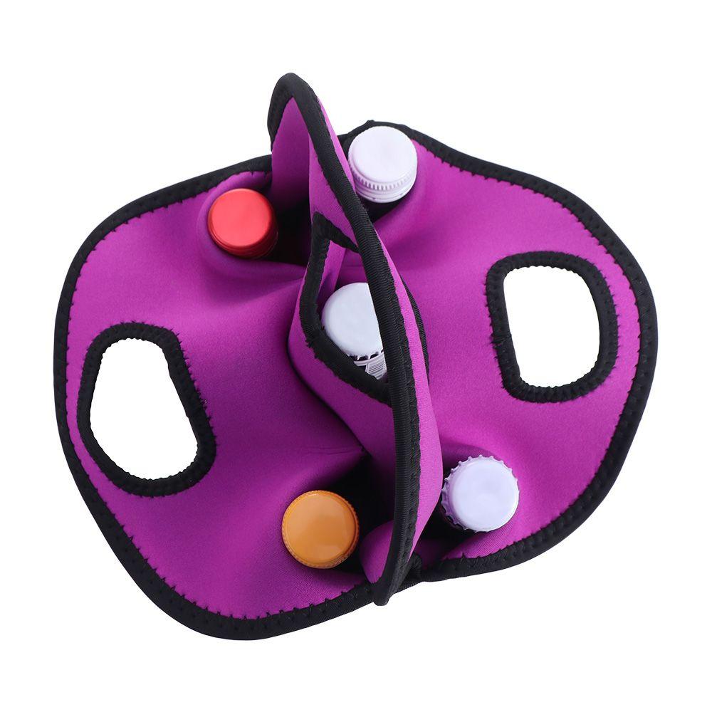 Gift 6 Bottles Can Carrier Tote Neoprene Non-slip Beer Carrier Tote Bag with Handle Reusable Insulated Beverage Carrier Beach