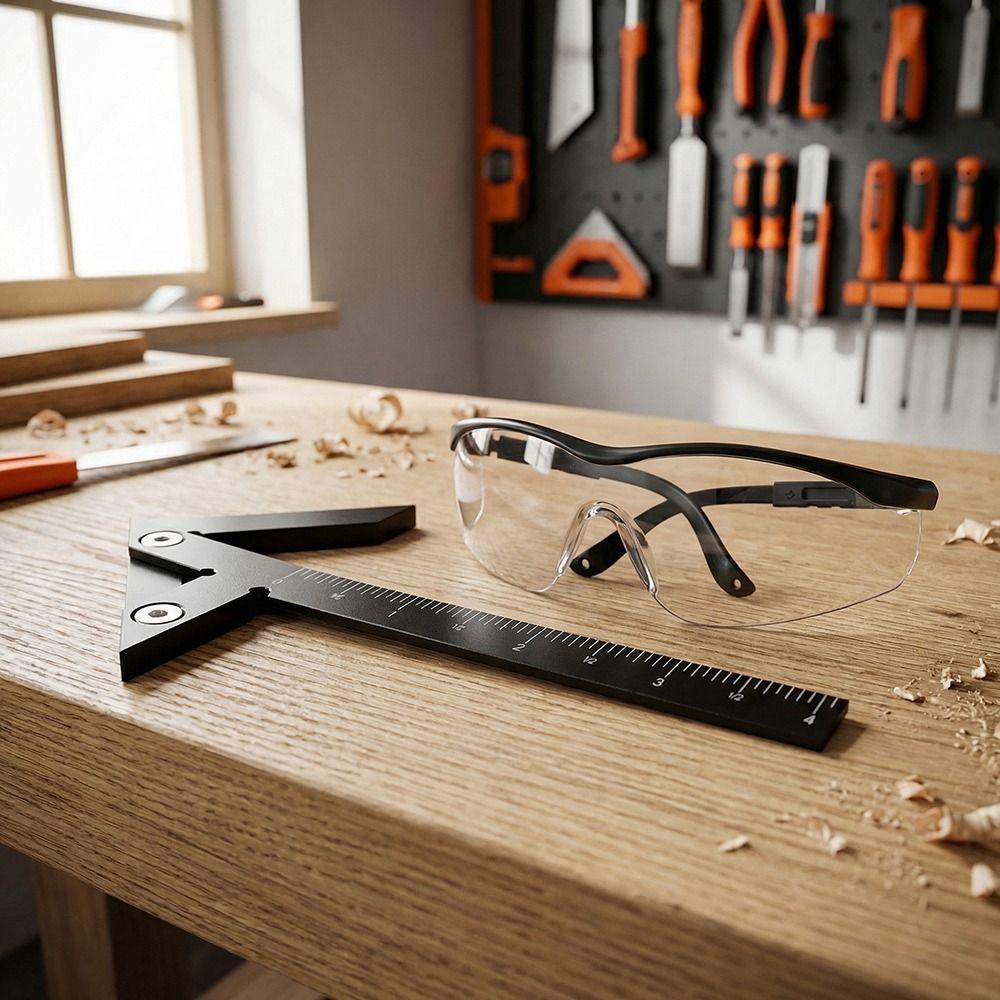 45/90 Degree Center Scribe Precision Center Finder Measuring Ruler Woodworking Square Line Gauge
