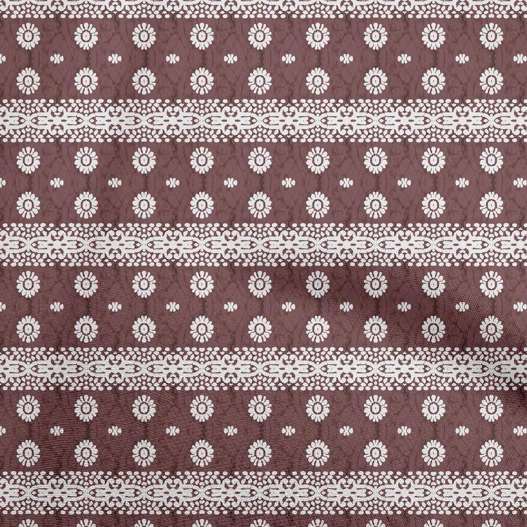 oneOone Cotton Flex Brown Fabric Aian Batik Fabric For Sewing Printed Craft Fabric By The Yard 40 Inch