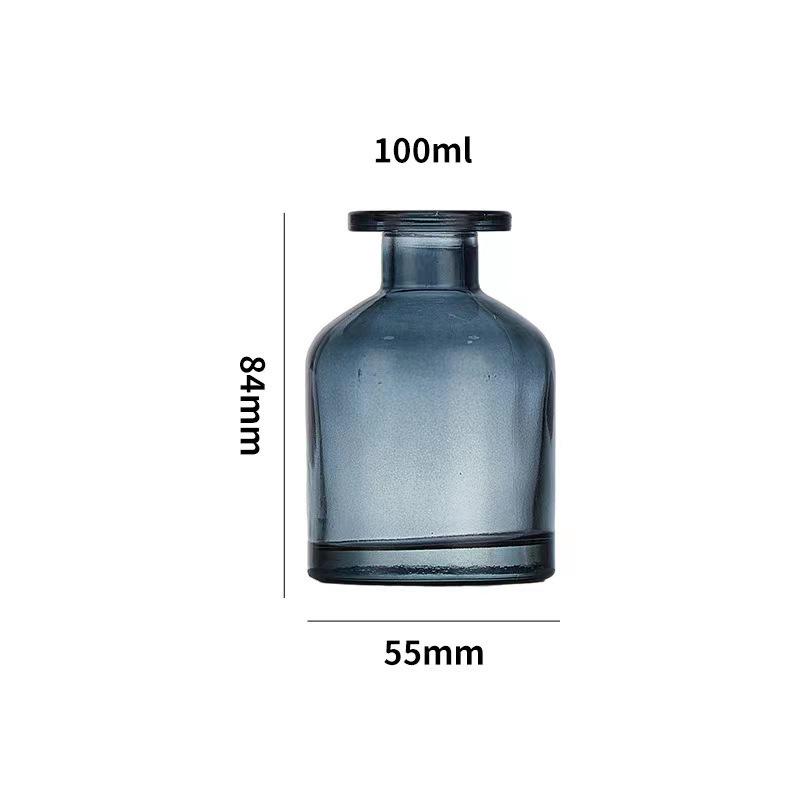 100ml Matte Black Aroma Diffuser Bottle with Free Glass Sample in Multi-color, Flameless Design