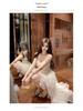 Elegant High-End White Mesh Princess Dress with Irregular Skirt for Special Occasions