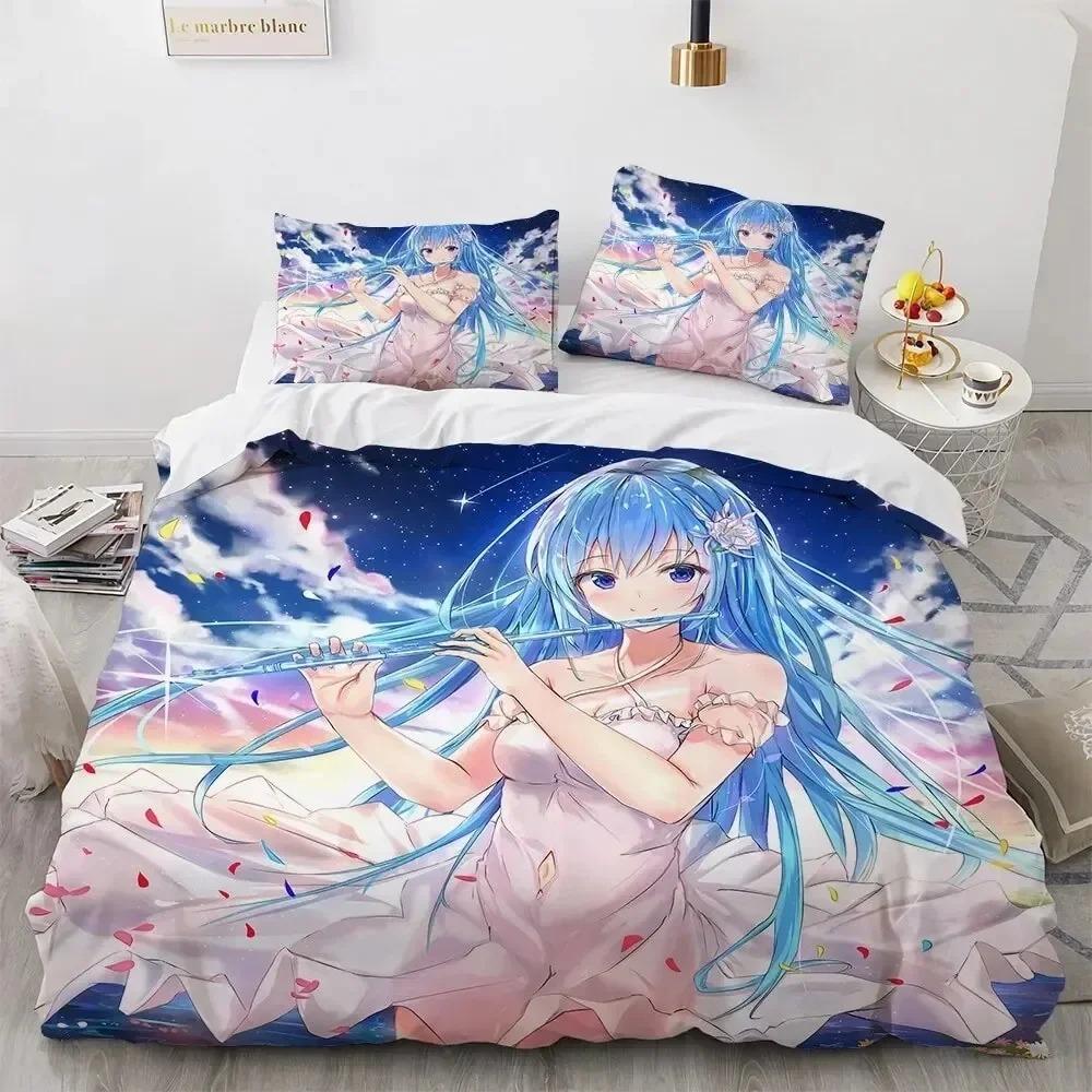 Kawaii Anime Sexy Girl Bedding Set For Bedroom Soft Modern Bedspreads Comefortable Kids Duvet Cover Quilt Cover And Pillowcase