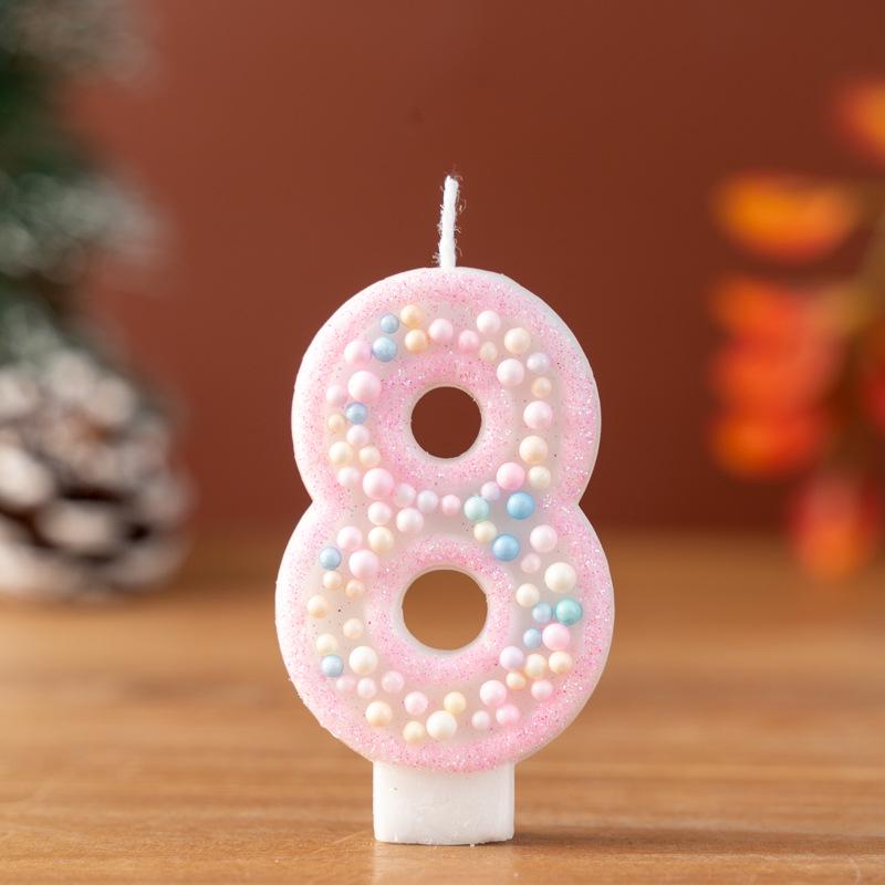 Macaron Foam Ball Birthday Candle for Kids' Cake Party Decoration