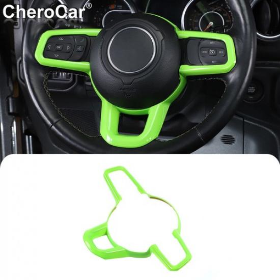 Inner Steering Wheel Frame Panel Trim Cover For Jeep Wrangler JL JT 2018+ Green