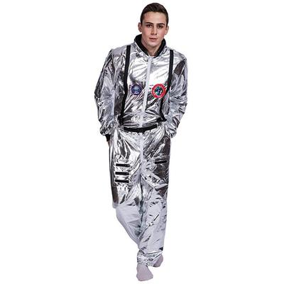 Adult Men's Astronaut Spaceman Costume Jumpsuit Alien Halloween Party Cosplay Stage Fancy Dress Outfits